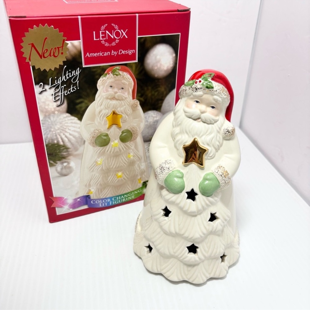 Lenox‎ Santa Figurine with Color-Changing Lights
Santa Clause Figure 6.75”